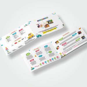 School brochure designed for Crossmaze Preschool by Prodigious Design Studio. #bestgraphicdesigncompany #graphicdesignerforschool #schoolflyerdesigning #schoolflyers #schoolbrochure #graphicdesignernearme #graphicdesigncompanynearme