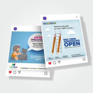 Instagram and Facebook posts designed by Prodigious Design Studio. #bestgraphicdesigncompany #graphicdesignerforschool #schoolflyerdesigning #schoolflyers #schoolbrochure #graphicdesignernearme #graphicdesigncompanynearme #portfolio #instagramposts #facebookposts