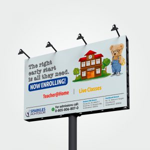 School Outdoor Banner designed for by Prodigious Design Studio. #bestgraphicdesigncompany #graphicdesignerforschool #schoolflyerdesigning #schoolflyers #schoolbrochure #graphicdesignernearme #graphicdesigncompanynearme #portfolio #instagramposts #facebookposts