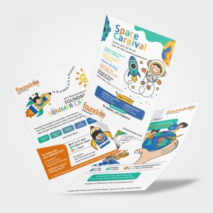 School flyers designed for Foundree Preschool by Prodigious Design Studio. #bestgraphicdesigncompany #graphicdesignerforschool #schoolflyerdesigning #schoolflyers #schoolbrochure #graphicdesignernearme #graphicdesigncompanynearme #portfolio #instagramposts #facebookposts