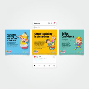 Instagram and facebook posts designed for Kidzonia International Preschool by Prodigious Design Studio. #bestgraphicdesigncompany #graphicdesignerforschool #schoolflyerdesigning #schoolflyers #schoolbrochure #graphicdesignernearme #graphicdesigncompanynearme #portfolio #instagramposts #facebookposts