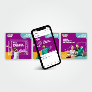 Instagram and facebook posts designed for Kidzonia International Preschool by Prodigious Design Studio. #bestgraphicdesigncompany #graphicdesignerforschool #schoolflyerdesigning #schoolflyers #schoolbrochure #graphicdesignernearme #graphicdesigncompanynearme #portfolio #instagramposts #facebookposts