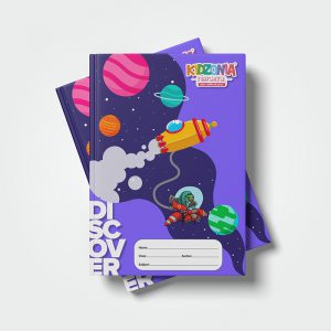 School book and notebook covers designed for Kidzonia International Preschool by Prodigious Design Studio. #bestgraphicdesigncompany #graphicdesignerforschool #schoolflyerdesigning #schoolflyers #schoolbrochure #graphicdesignernearme #graphicdesigncompanynearme #portfolio #instagramposts #facebookposts