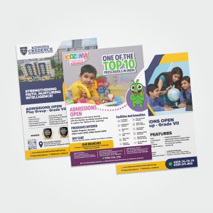 School flyers designed for Kidzonia International Preschool by Prodigious Design Studio. #bestgraphicdesigncompany #graphicdesignerforschool #schoolflyerdesigning #schoolflyers #schoolbrochure #graphicdesignernearme #graphicdesigncompanynearme #portfolio #instagramposts #facebookposts