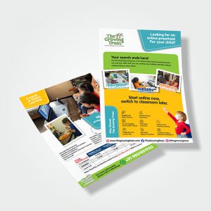 School flyers designed for The Growing Trees Preschool by Prodigious Design Studio. #bestgraphicdesigncompany #graphicdesignerforschool #schoolflyerdesigning #schoolflyers #schoolbrochure #graphicdesignernearme #graphicdesigncompanynearme #portfolio #instagramposts #facebookposts