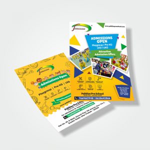 School flyers designed for Pebbles Preschool by Prodigious Design Studio. #bestgraphicdesigncompany #graphicdesignerforschool #schoolflyerdesigning #schoolflyers #schoolbrochure #graphicdesignernearme #graphicdesigncompanynearme #portfolio #instagramposts #facebookposts