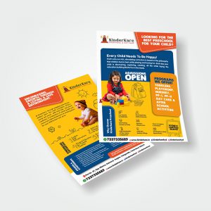 School flyers designed for Kinderkare Preschool by Prodigious Design Studio. #bestgraphicdesigncompany #graphicdesignerforschool #schoolflyerdesigning #schoolflyers #schoolbrochure #graphicdesignernearme #graphicdesigncompanynearme #portfolio #instagramposts #facebookposts