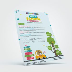 School flyers designed for Crossmaze Preschool by Prodigious Design Studio. #bestgraphicdesigncompany #graphicdesignerforschool #schoolflyerdesigning #schoolflyers #schoolbrochure #graphicdesignernearme #graphicdesigncompanynearme #portfolio #instagramposts #facebookposts